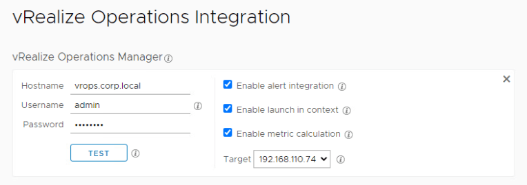 vRealize Log Insight to vRealize Operations integration
